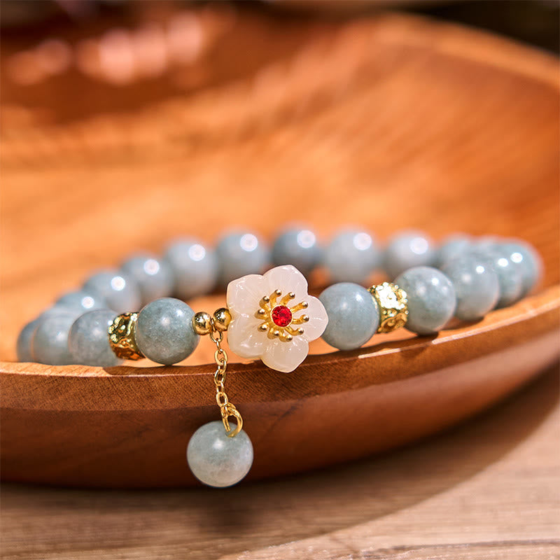 KarmaRipple's Jade Abundance Flower Bracelet p1