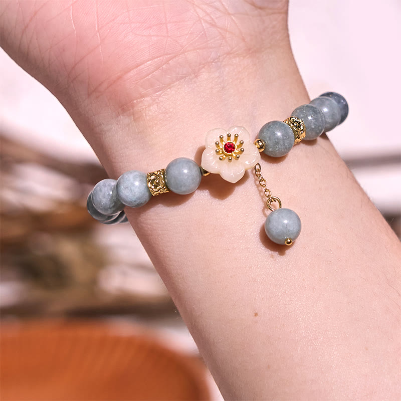 KarmaRipple's Jade Abundance Flower Bracelet p3