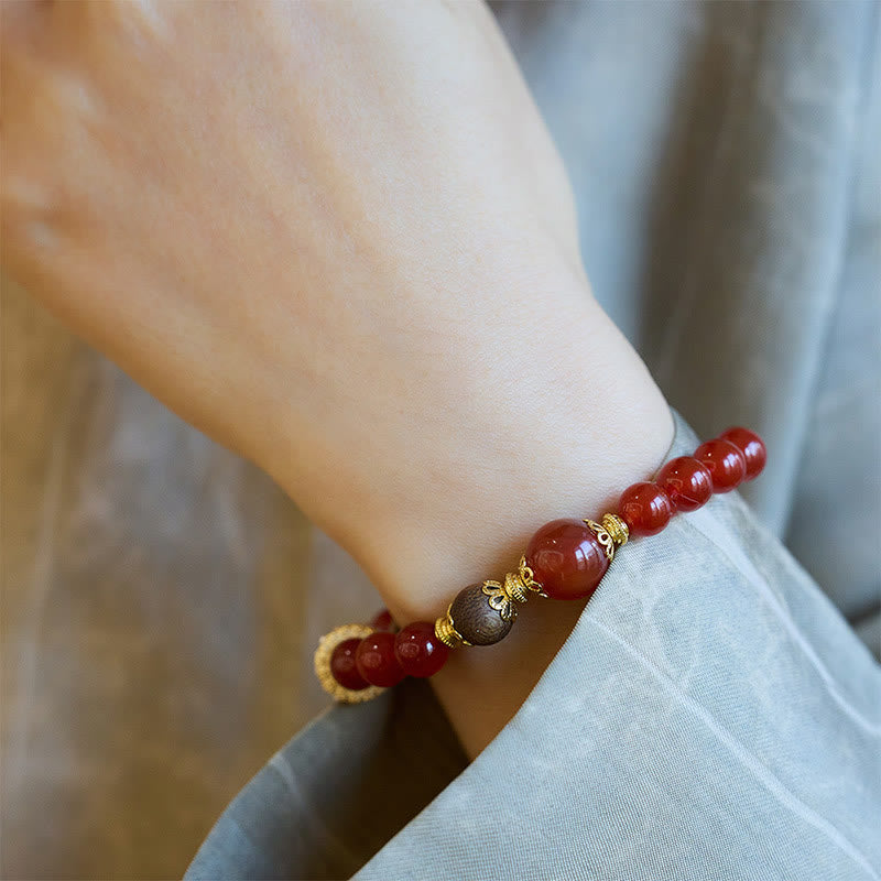 KarmaRipple's Red Agate Agarwood Confidence Bracelet p8