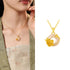 Apricot Blossom / Golden 925 Sterling Silver Chalcedony