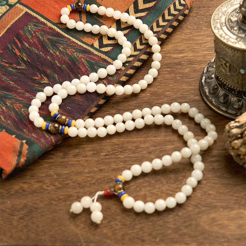 KarmaRipple's 108 Mala Beadwork Authentic Golden Silk Jade Wealth Fortune Bracelet p9