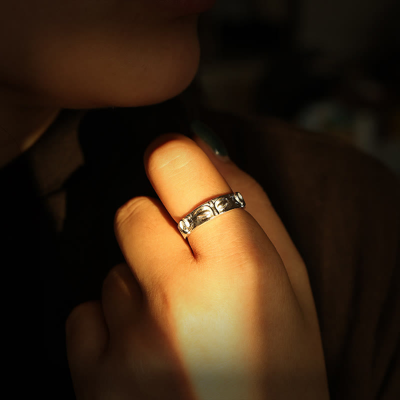 KarmaRipple's 999 Sterling Silver Buddha Eyes Protection Ring p4