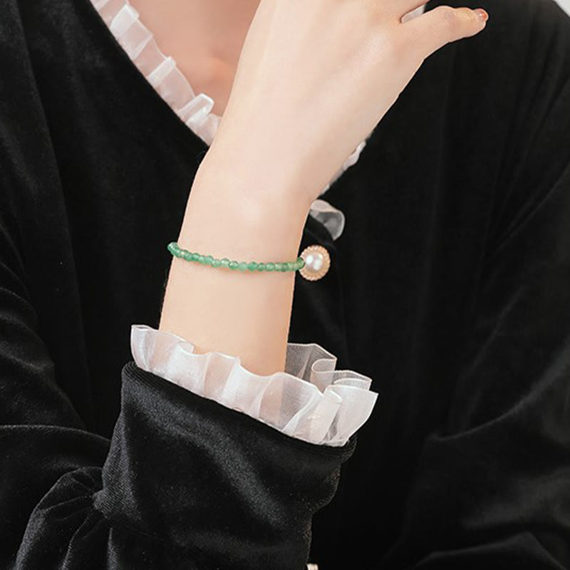 KarmaRipple's 3mm Small Green Aventurine Ultra-Thin Beadwork Fortune Bracelet p10