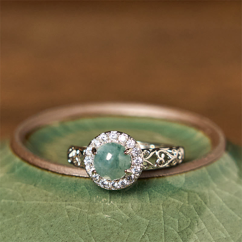 KarmaRipple's Authentic Hetian Jade Egg Ruyi Stick Pattern Fortune Ring p2