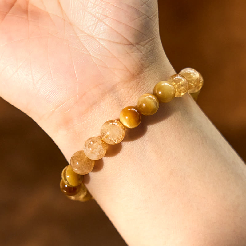 KarmaRipple's Citrine Tiger Eye Red Agate Generosity Bracelet p7