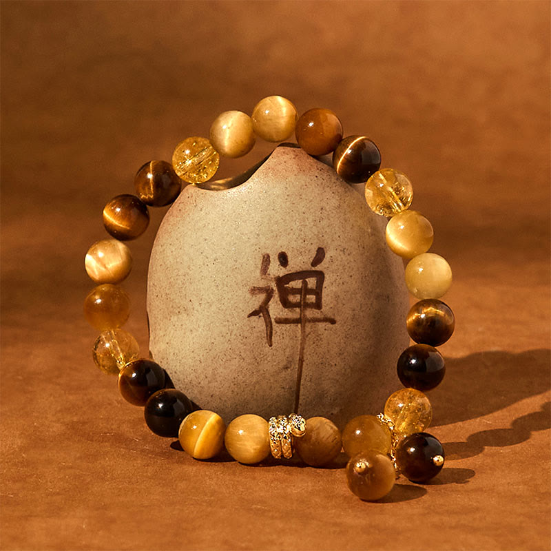 KarmaRipple's Year of the Snake Tiger Eye Citrine Protection Bracelet p5