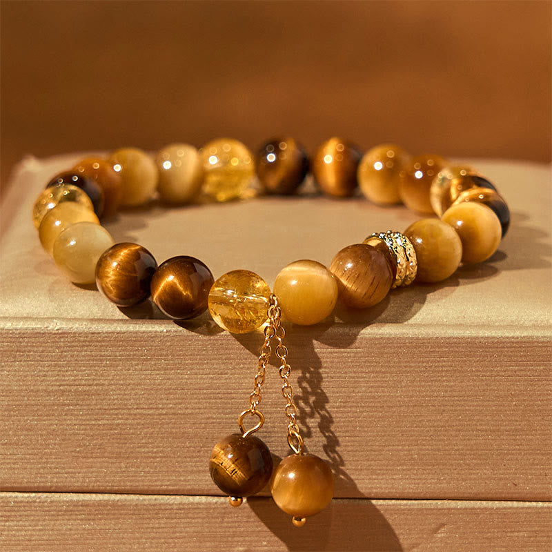 KarmaRipple's Year of the Snake Tiger Eye Citrine Protection Bracelet p9