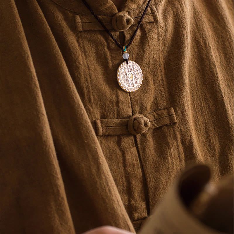 KarmaRipple's Mountain Ghosts Spend Money Yin Yang Bagua Design Bronze Balance Pendant Necklace p11