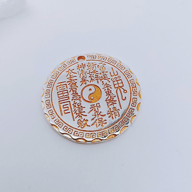 KarmaRipple's Mountain Ghosts Spend Money Yin Yang Bagua Design Bronze Balance Pendant Necklace p13