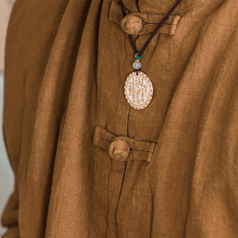 KarmaRipple's Mountain Ghosts Spend Money Yin Yang Bagua Design Bronze Balance Pendant Necklace p12