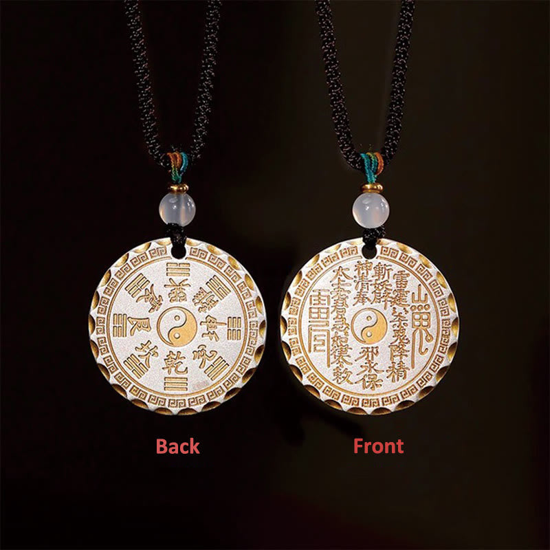 KarmaRipple's Mountain Ghosts Spend Money Yin Yang Bagua Design Bronze Balance Pendant Necklace p8