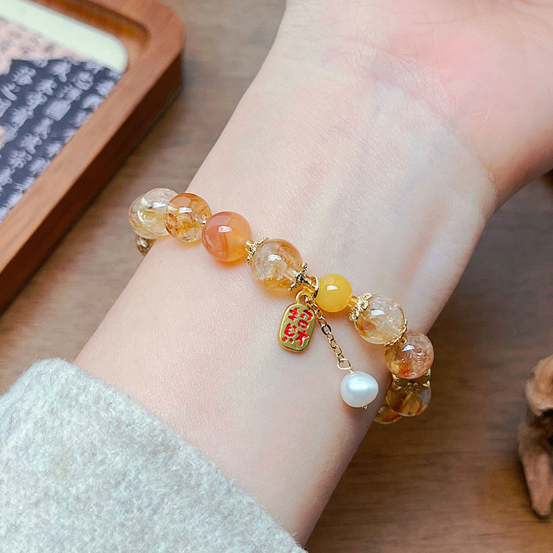 KarmaRipple's Authentic Citrine Beadwork Nafu Pleasure Bracelet p3