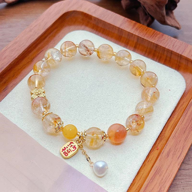 KarmaRipple's Authentic Citrine Beadwork Nafu Pleasure Bracelet p7