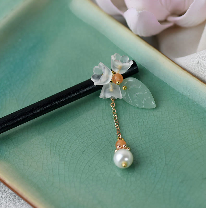 KarmaRipple's Ebony Liuli Lily of the Valley Courage Hairpin p2