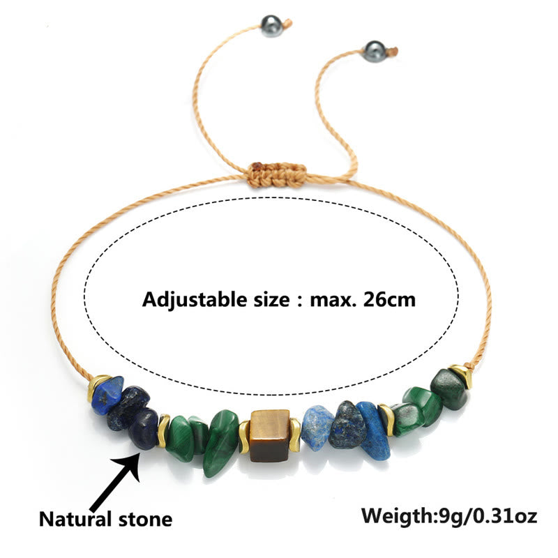 KarmaRipple's KarmaRipple Positive Vibes Malachite Tiger's Eye Lazurite Anti-anxiety Bracelet p7