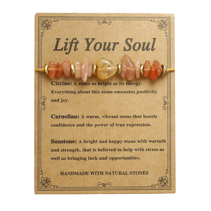 KarmaRipple's Lift Your Soul Citrine Carnelian Sun Stone Happiness Bracelet p6