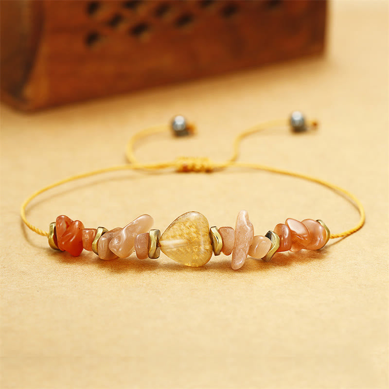 KarmaRipple's Lift Your Soul Citrine Carnelian Sun Stone Happiness Bracelet p4