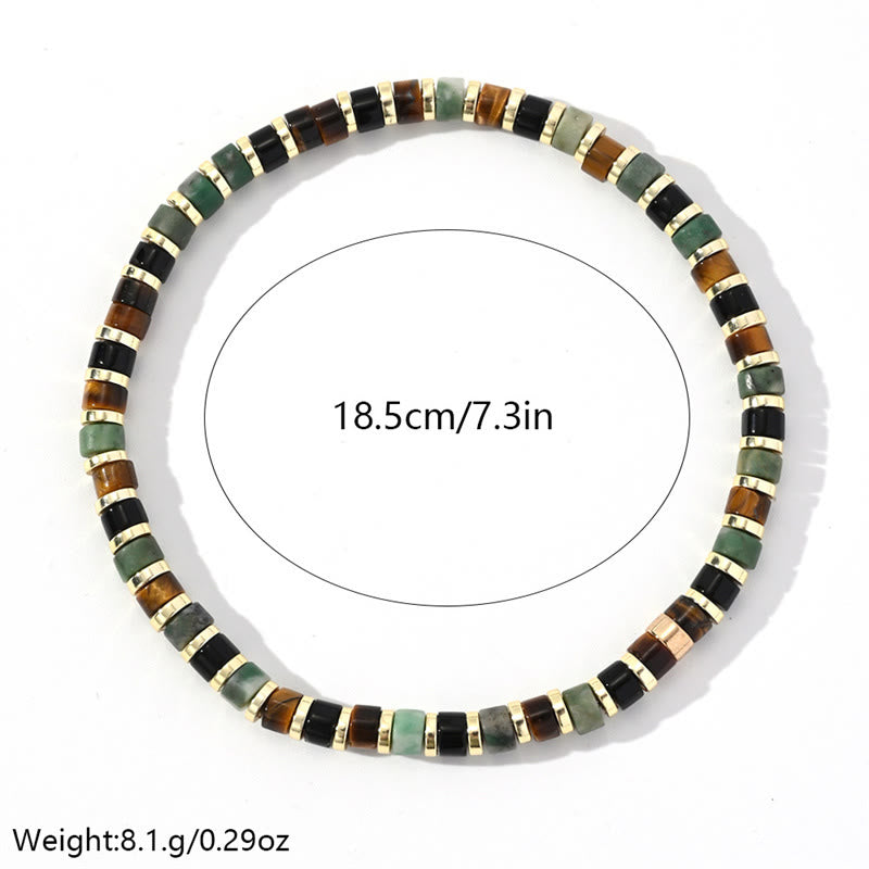 KarmaRipple's Authentic Hematite Tiger Eye Stones Support Bracelet p8