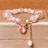 Strawberry Quartz&Pearl(Wrist Circumference: 15-17cm)