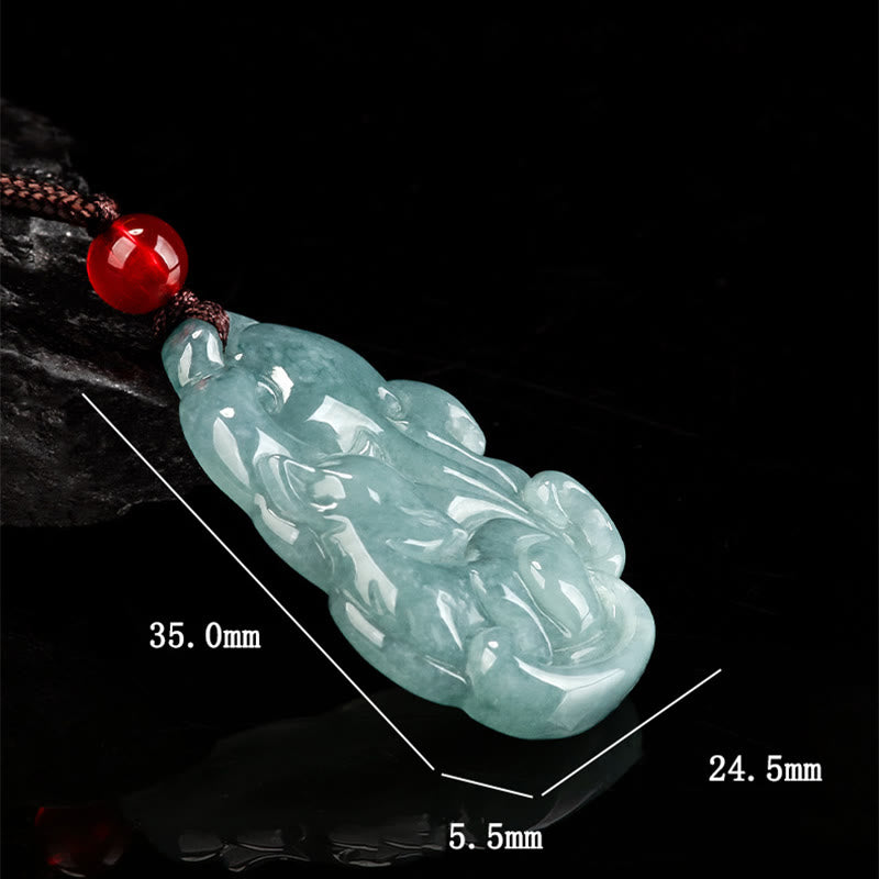 KarmaRipple's Authentic Green Jade Nine Tailed Fox Fairy Prosperity Pendant Necklace p8