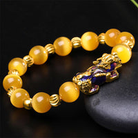 KarmaRipple's Cat Eye Color Change PiXiu Support Bracelet