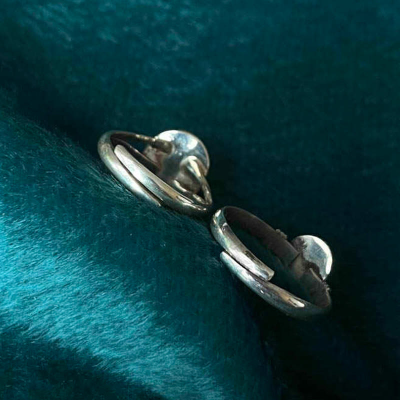 KarmaRipple's 925 Sterling Silver Handmade Black Onyx Fortune Adjustable Ring p13