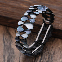 KarmaRipple's Colorful Geometric Hollow 8-shaped Alloy Balancing Elastic Bracelet Bangle