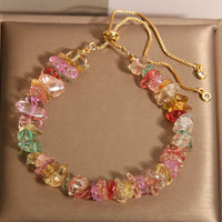 KarmaRipple's Various Gravel Crystals Ivory Gemstone Blue Gemstone Protection Bracelet
