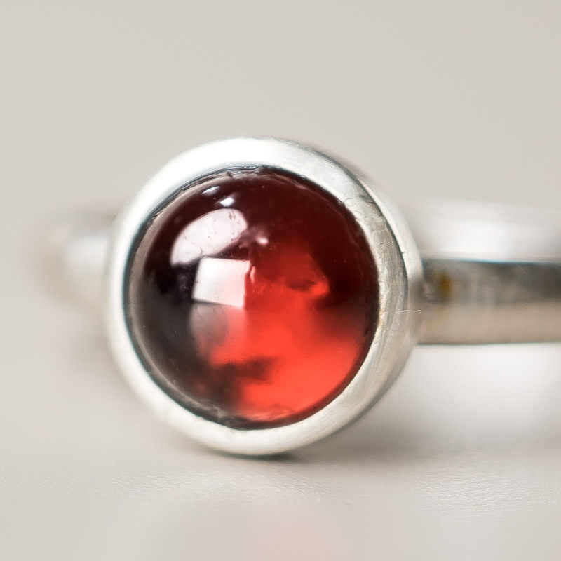 KarmaRipple's Authentic 925 Sterling Silver Garnet Adjustable Protection Ring p4