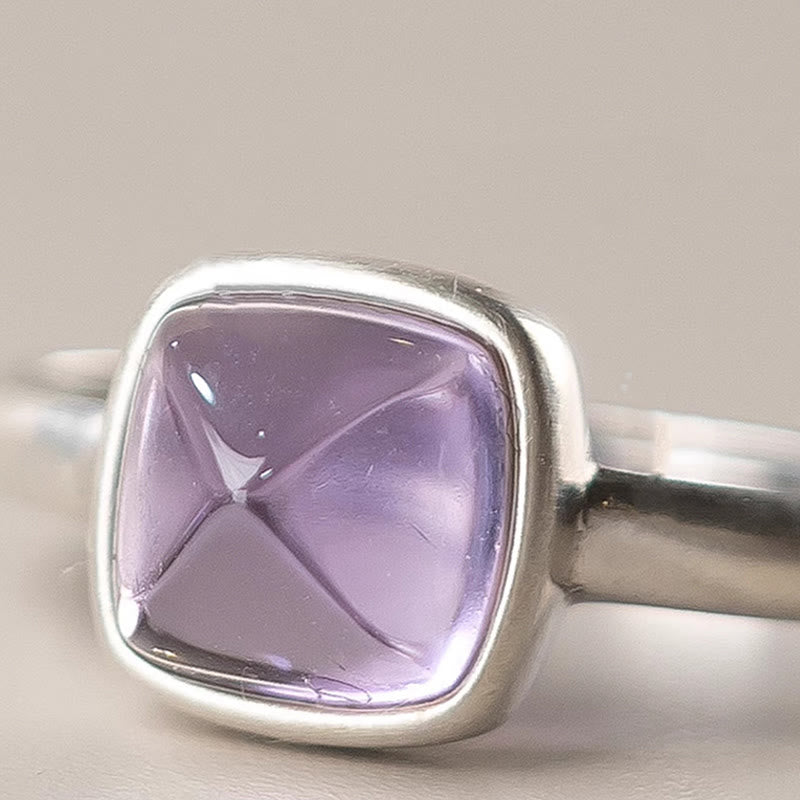 KarmaRipple's Authentic 925 Sterling Silver Amethyst?Adjustable Balance Ring p12