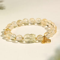 KarmaRipple's Authentic Citrine PiXiu Bronze Coin Protection Bracelet