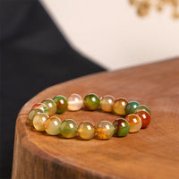 KarmaRipple's Authentic Colorful Peacock Agate Courage Purify Bracelet