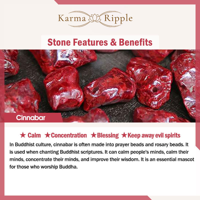 KarmaRipple's 925 Sterling Silver Cinnabar Tridacna Stone Fu Character Double Wrap Blessing Bracelet p13