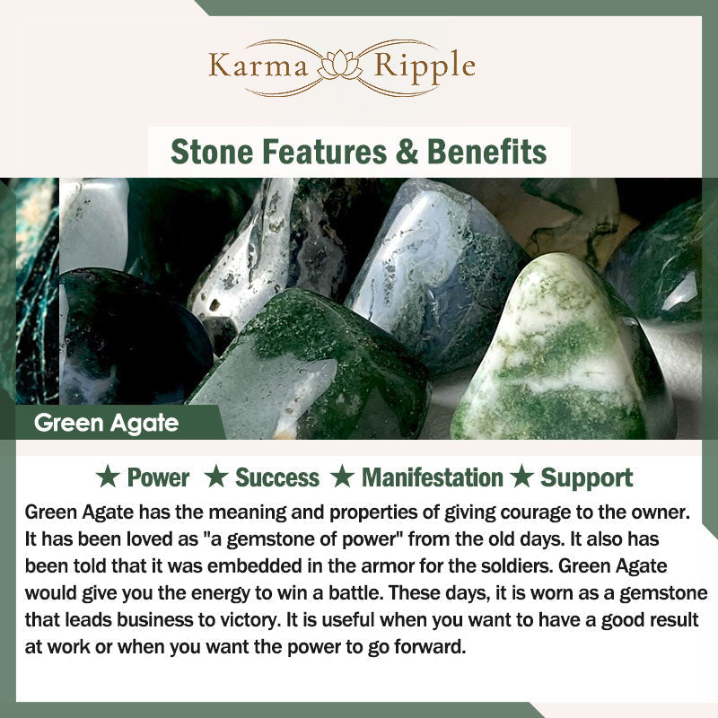 KarmaRipple's Green Agate Sun Stone Cat's Eye Bodhi Seed Cat Paw Support Bracelet p5