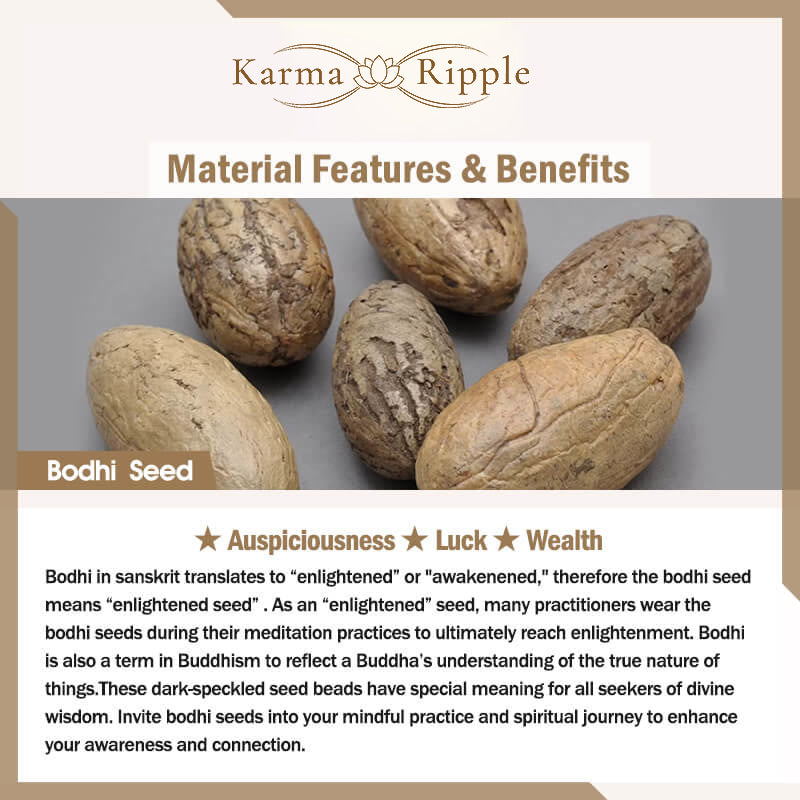 KarmaRipple's Ivory Jade Bodhi Lotus Mala Balance Pendant Bracelet p22