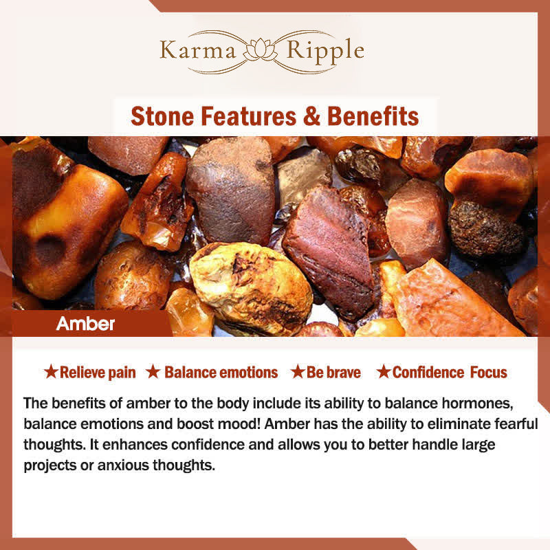 KarmaRipple's Gradient Bodhi Seed Amber Lotus Peace Bracelet p12