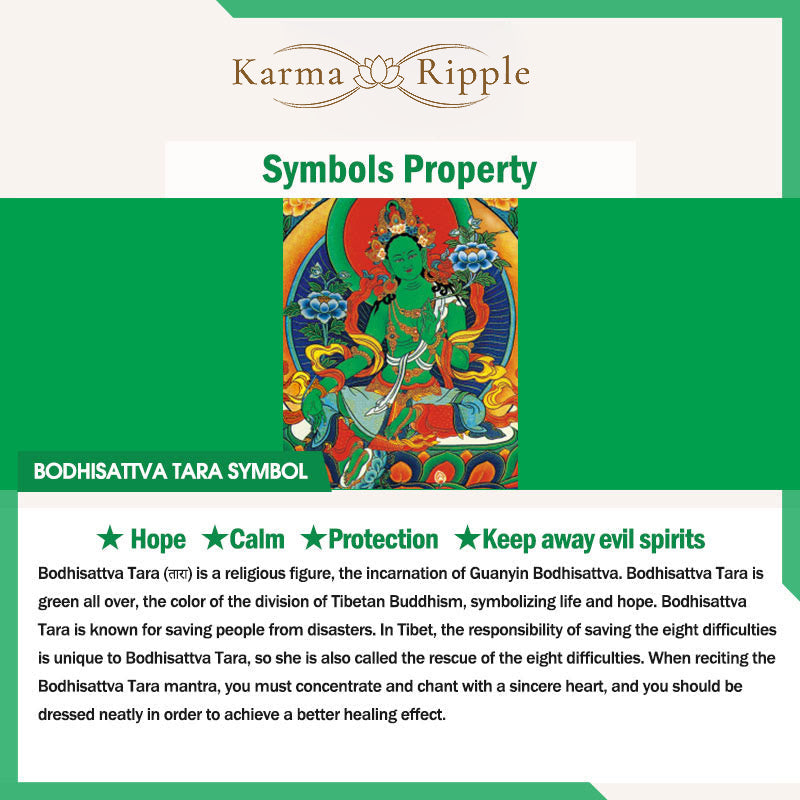 KarmaRipple's Tibetan Yellow God Of Wealth Green Tara Buddha Serenity Titanium Steel Pendant Necklace p18