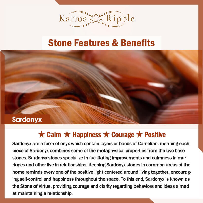 KarmaRipple's Three-eyed Dzi Bead Sardonyx Fortune Bracelet p5