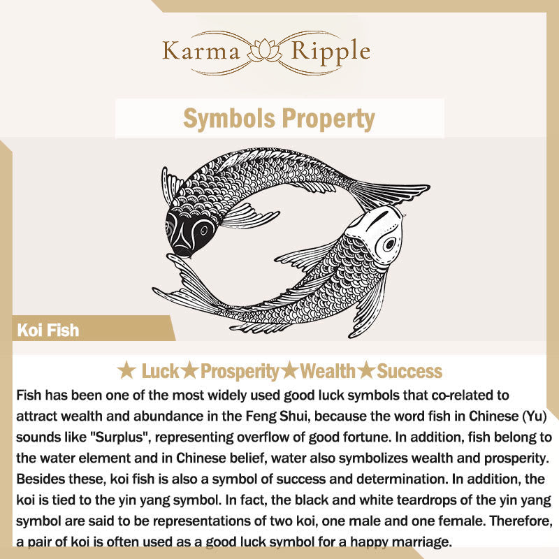 KarmaRipple's Handmade Chalcedony Peace Buckle Koi Fish 925 Sterling Silver Woven String Positive Couple's Bracelet p8