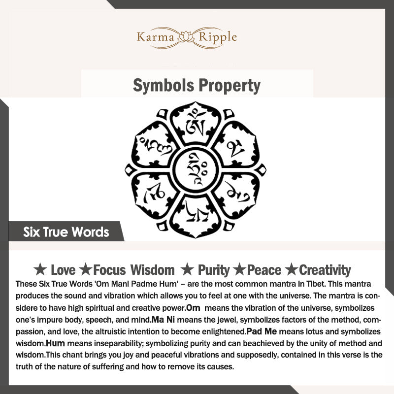 KarmaRipple's Tibetan Mantra Ivory Bronze Bracelet p10