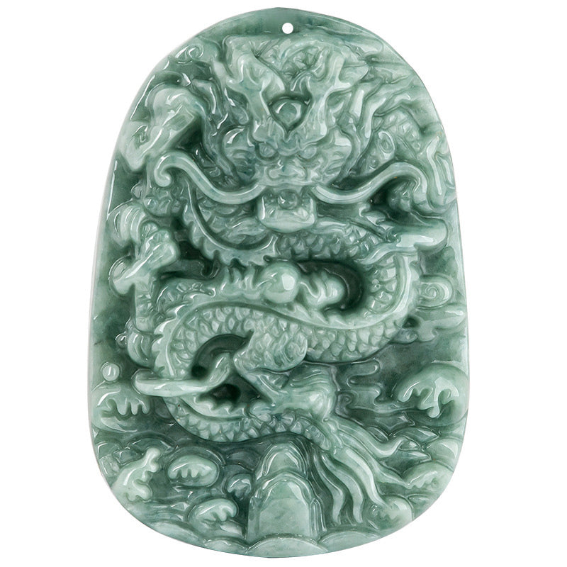 KarmaRipple's Chinese Zodiac Dragon Jade Prosperity Pendant Bead String Necklace p10