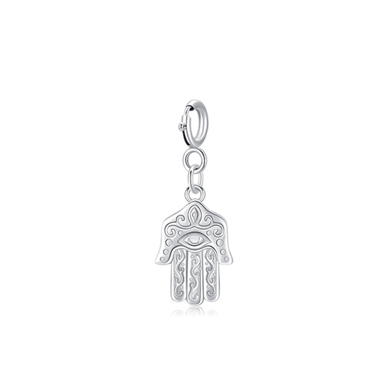 KarmaRipple's 925 Sterling Silver Evil Eye Hamsa Symbol Prosperity Fortune Chain Pendant Necklace p20