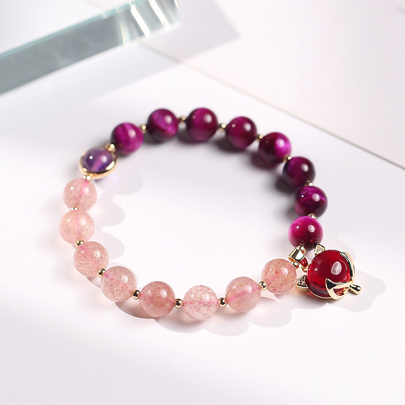 KarmaRipple's Authentic Strawberry Quartz Pixiu Love Bracelet p2