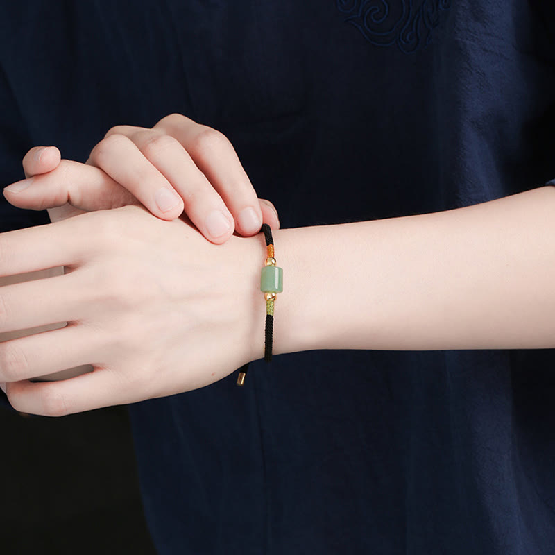 KarmaRipple's Tibet Handmade Green Aventurine Red Stone Malachite Fortune Protection Woven Rope Bracelet p13