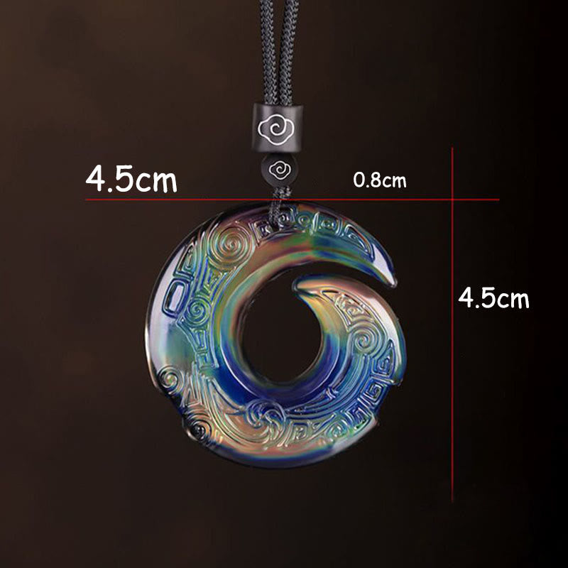 KarmaRipple's Color-Changing One's Fortune Improves Design Pattern Liuli Gemstone Pendant Necklace p8