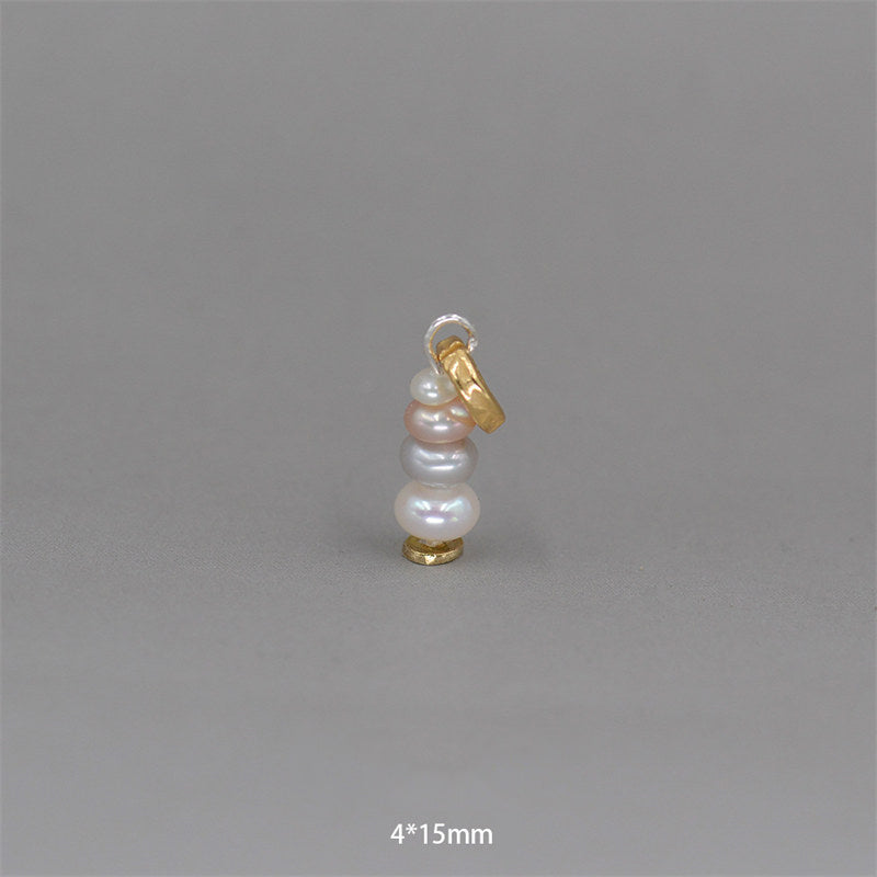 KarmaRipple's Zen Cairn Labradorite Various Crystals Calm Necklace Pendant p57