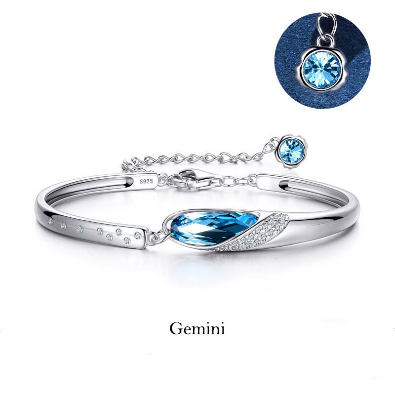 KarmaRipple's 925 Silver Plated Bronze 12 Constellations of the Zodiac Talisman Bracelet p21