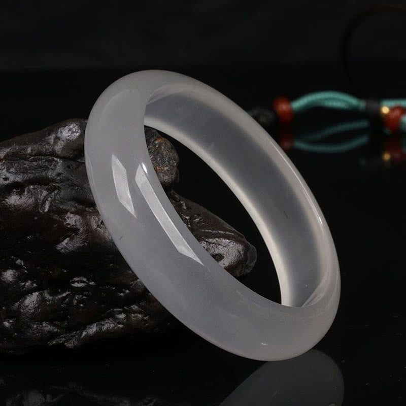 KarmaRipple's Authentic Translucent Golden Silk Jade Wealth Fortune Bracelet Bangle p9