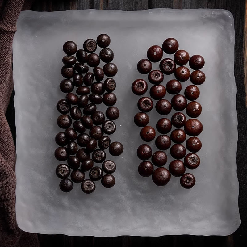 KarmaRipple's Authentic Tibet 108 Mala Beadwork Purple Bodhi Seed Hetian Cyan Jade Bronze Dorje Peace Bracelet p22