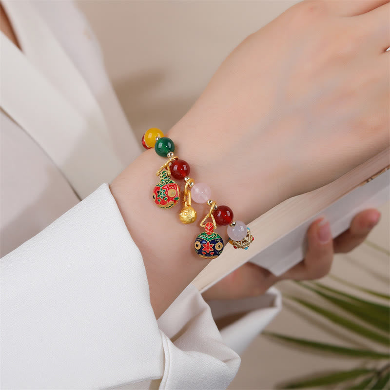 KarmaRipple's Gold Swallowing Beast Family Various Agate Gemstone Success Bracelet p7